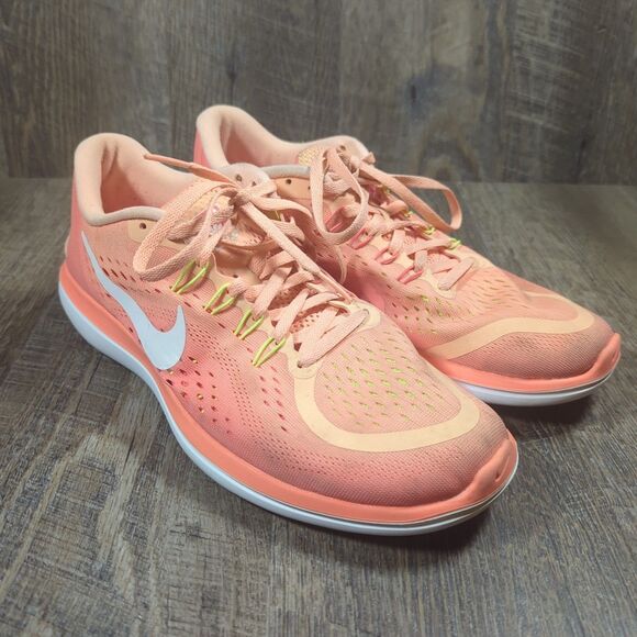 Nike Flex 2017 Run Women's Running Shoes Size 10.5 Peach Orange 898476-800 - Picture 1 of 13